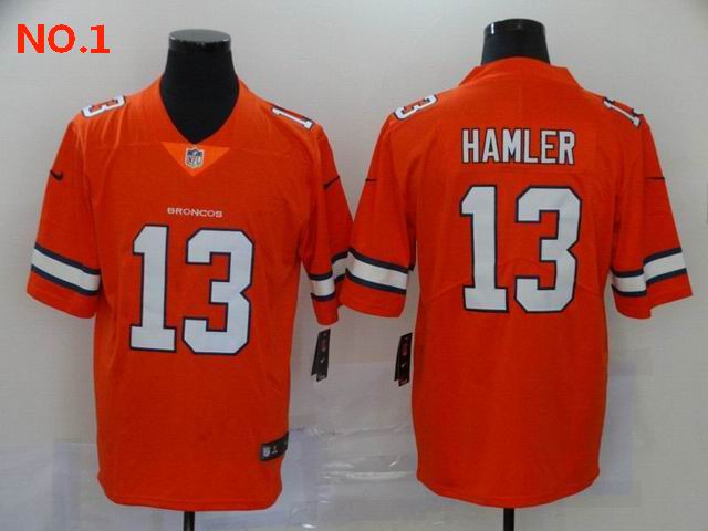 Men's Denver Broncos 13 KJ Hamler Jersey NO.1 ;